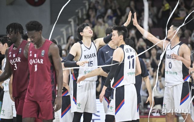 대한민국 남자농구 대표팀, 카타르와 평가전에서 90-71로 승리 [포토뉴스]