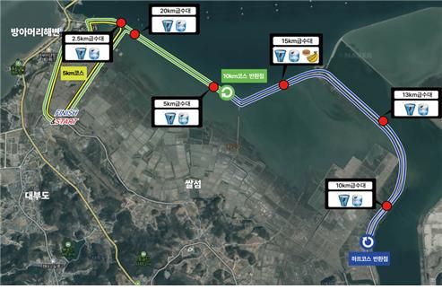 경기일보와 안산시체육회가 공동 주최하는 ‘2025 안산 마라톤대회’ 주행코스. 안산시체육회 제공