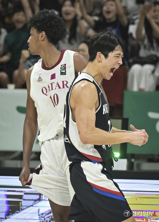 대한민국 남자농구 대표팀, 카타르와의 평가전 2차전에서 95-78로 승리 [포토뉴스]