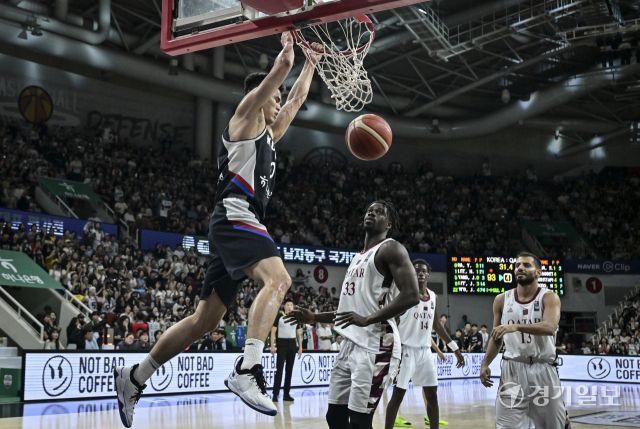 대한민국 남자농구 대표팀, 카타르와의 평가전 2차전에서 95-78로 승리 [포토뉴스]