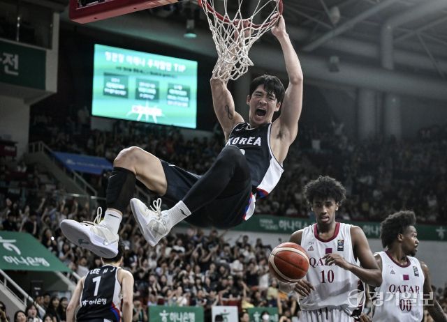 대한민국 남자농구 대표팀, 카타르와의 평가전 2차전에서 95-78로 승리 [포토뉴스]