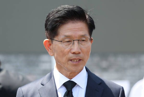 국민의힘 당 대표 선거에 출마한 김문수 전 고용노동부 장관. 연합뉴스