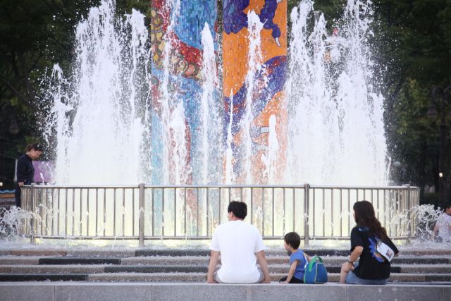 안양 평촌중앙공원 물놀이시설. 안양시 제공