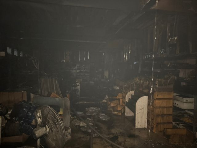 평택 오성면 신리 소방시설업체 창고 화재현장. 평택소방서 제공