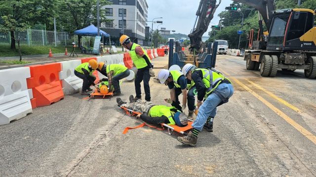 한국수자원공사(K-water) 수도권수도사업단이 실시한 실전형 모의훈련의 한 장면. 한국수자원 공사 제공