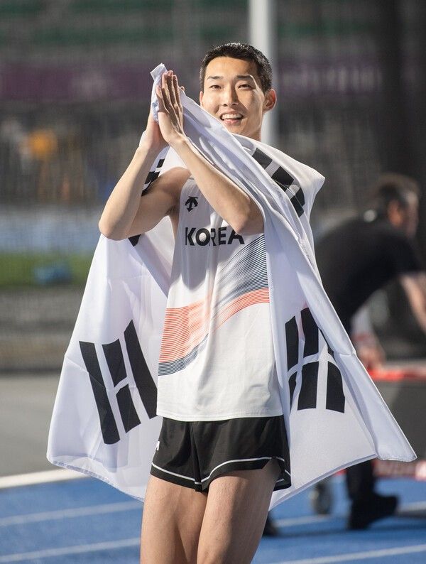 한국 높이뛰기 ‘간판’ 우상혁.경기일보 DB