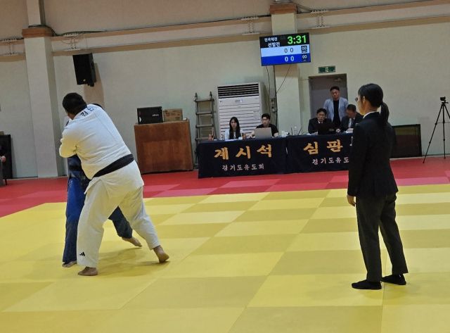 제106회 전국체육대회 유도 고등부 최종 선발전 경기 모습.경기도유도회 제공