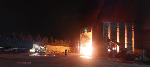 화성 남양읍 자원순환시설 공장 화재현장. 경기소방재난본부 제공