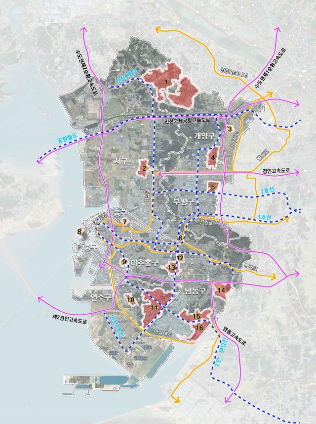 옥외영업 허용 지구단위계획구역 시범 16곳. 인천시 제공