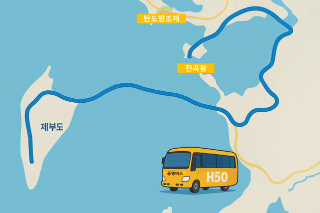 H50번 버스 노선도. 화성도시공사 제공