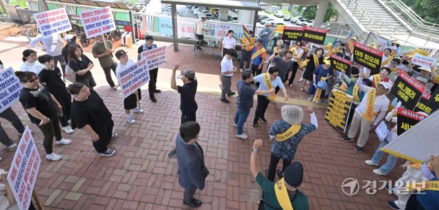 용인 데이터센터 건립을 두고 찬반 집회 [포토뉴스]