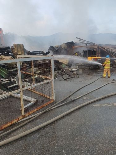 하남 포장용 상자 제조공장 화재 현장. 경기도소방재난본부 제공