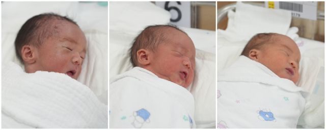 세쌍둥이를 출산한 하나정씨의 형제들. 왼쪽부터 하민, 하빈, 하진. 분당서울대병원 제