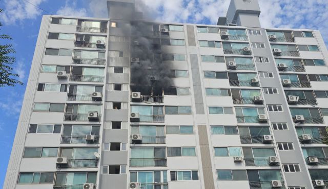 평택 세교동 아파트 화재현장. 경기도소방재난본부 제공