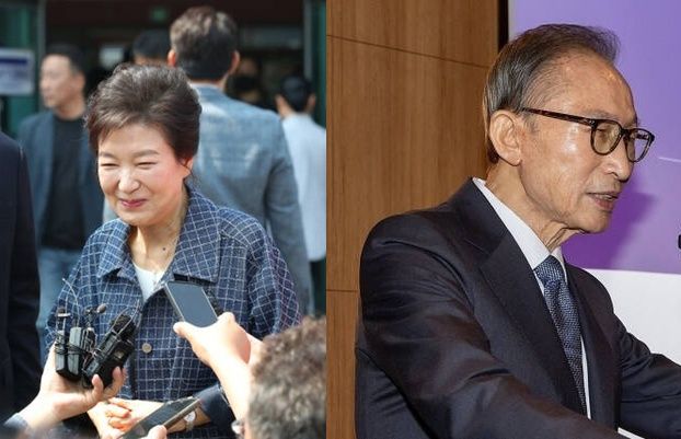 박근혜·이명박 전 대통령. 연합뉴스