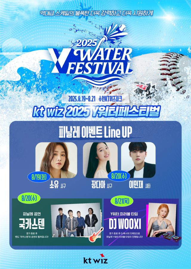 ‘2025 Y워터페스티벌 홍보 포스터. KT 위즈 제공