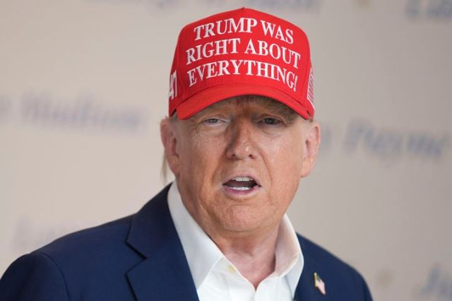 도널드 트럼프 미국 대통령이 22일(현지 시간) 미국 워싱턴DC 더피플스하우스 박물관에서 연설하고 있다. AP 통신 제공.