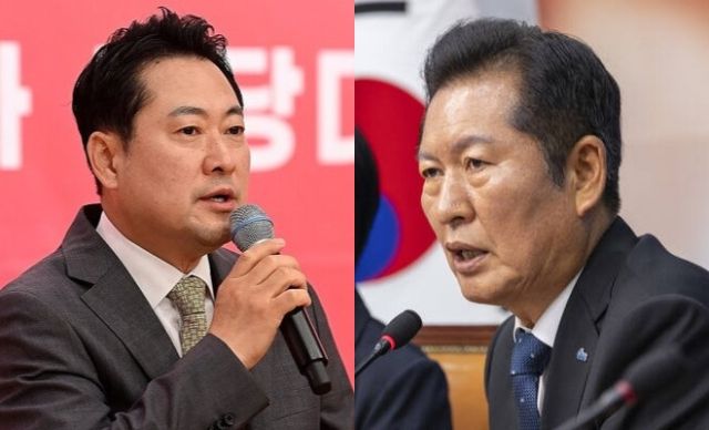 국민의힘 장동혁 대표(왼쪽)과 더불어민주당 정청래 대표(오른쪽). 연합뉴스