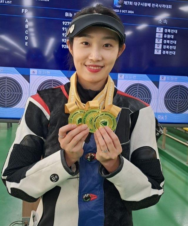 아시아사격선수권대회 여자 50m 복사서 2관왕에 오른 임하나.경기일보 DB