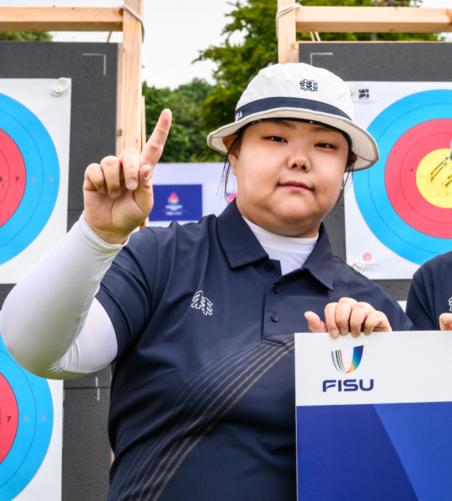 양궁 금메달의 주인공 강화의 딸 김수연. 대한양궁협회 제공