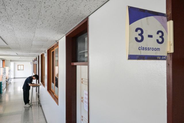 수능 D-100, 열공하는 용인 기흥고등학교 학생들 [포토뉴스]