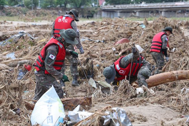 수기사, 가평일대 집중호우 피해지역 복구와 환경정화