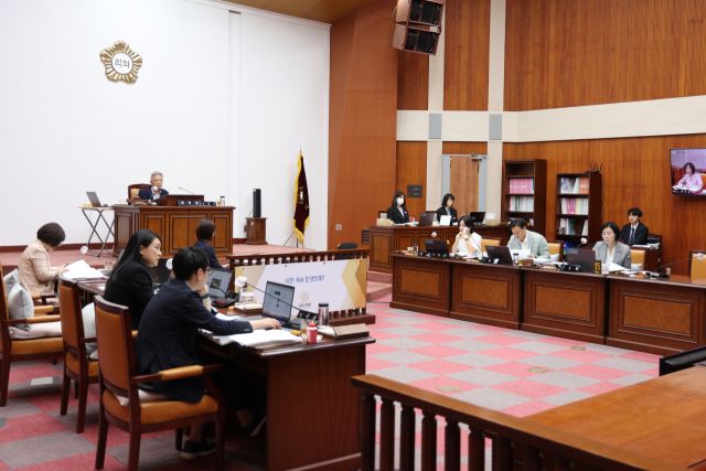 군포시의회 제283회 임시회 예산결산특별위원회 회의 전경. 군포시의회 제공