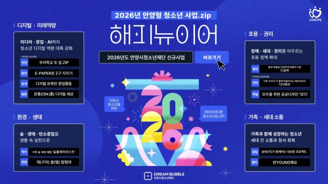 2026 안양시청소년재단 신규사업 인포그래픽. 안양시 제공