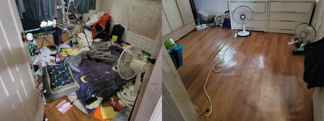 클린서비스 지원 전후 비교 모습. 경기도 제공