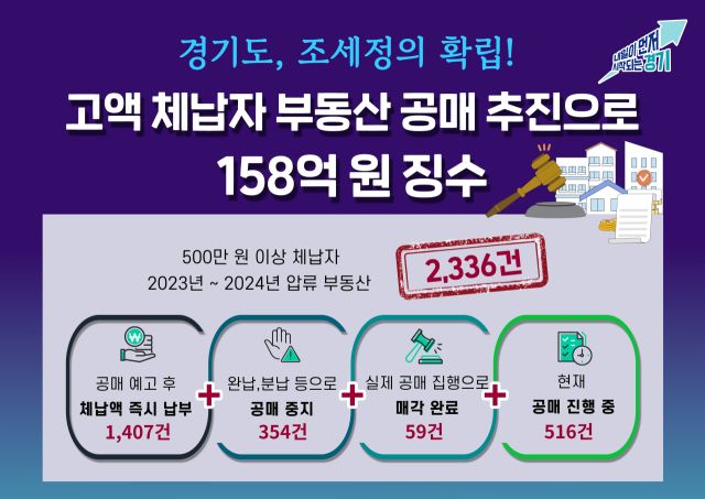 경기도 고액 체납자 부동산 공매 관련 그래픽. 경기도 제공
