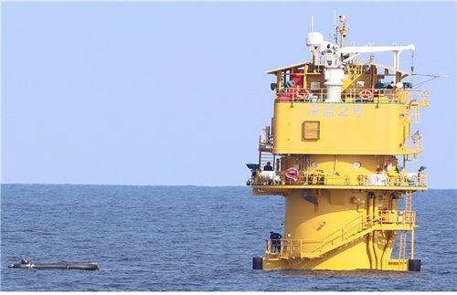 중국 서해 구조물. 연합뉴스