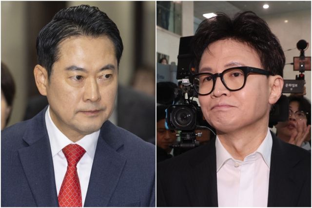 국민의힘 장동혁 대표(왼쪽)와 한동훈 전 대표. 연합뉴스