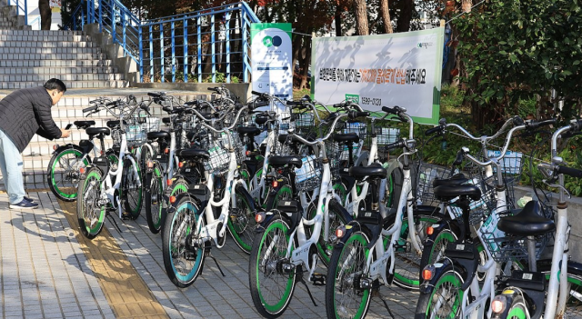 서울시 자전거 따릉이. 연합뉴스