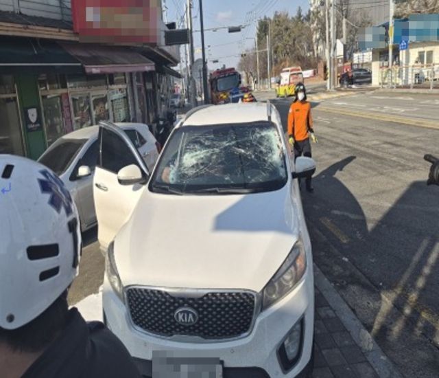 피해 차량. 안성소방서 제공