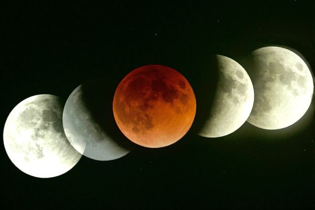 월식 모습(과천시 촬영 자료). 과천시 제공