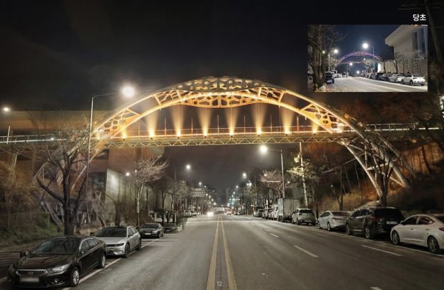 이천시 온천공원 야간경관 개선사업 선정 보도육교 이미지. 이천시 제공