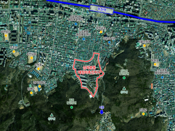 심곡본동 재정비촉진지구 위치도. 부천시 제공
