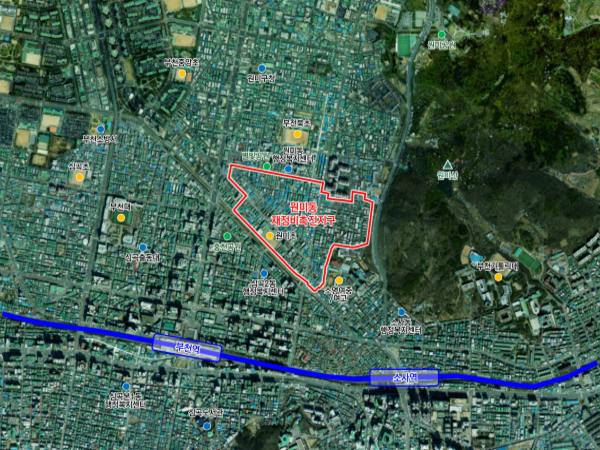 원미동 재정비촉진지구 위치도. 부천시 제공
