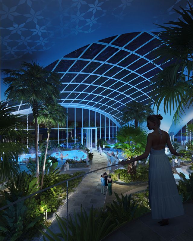 테르메(Therme) 인천 개발 계획 중 식물원 콘셉트의 도심형 웰니스 스파 리조트. 인천경제청 제공