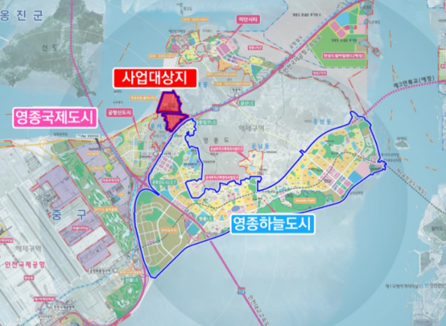 인천 영종항공일반산업단지 위치도. 인천도시공사 제공