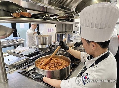 올림픽 현지에 마련된 급식 지원센터. 연합뉴스