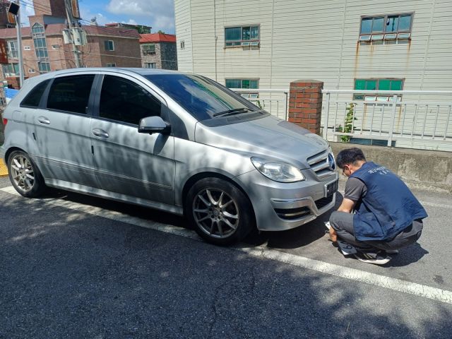 체납차량 단속 현장. 시흥시 제공