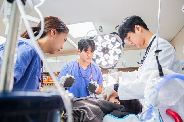 이수교 고려대 안산병원 권역응급의료센터 교수(오른쪽). 고대 안산병원 제공