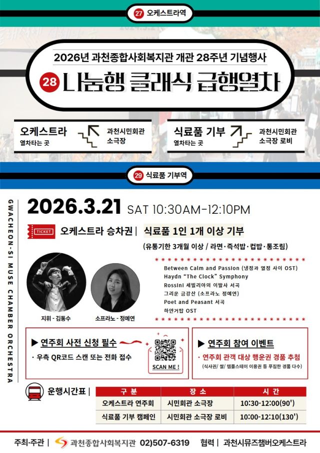 연주회 안내 포스터. 과천시 제공