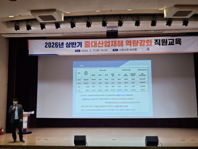 중대산업재해 역량 강화 교육 현장 모습. 시흥시 제공