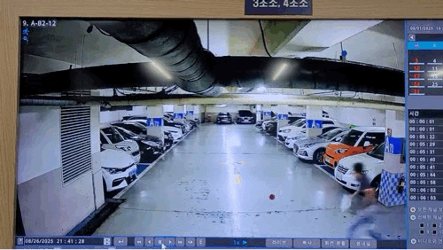 사건 당시 현장 폐쇄회로(CC)TV 영상. 인천지검 제공