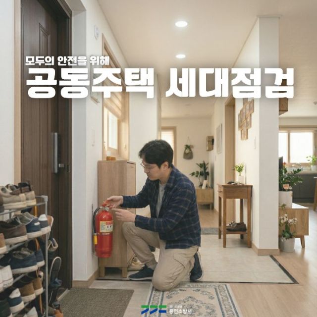 AI 활용한 ‘공동주택 세대별 소방시설 점검’ 홍보 이미지. 용인소방서 제공