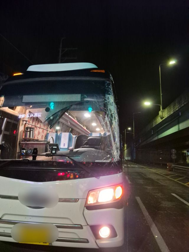 3일 오후 8시4분께 안성시 대덕면 도로에서 발생한 사고 현장. 안성소방서 제공