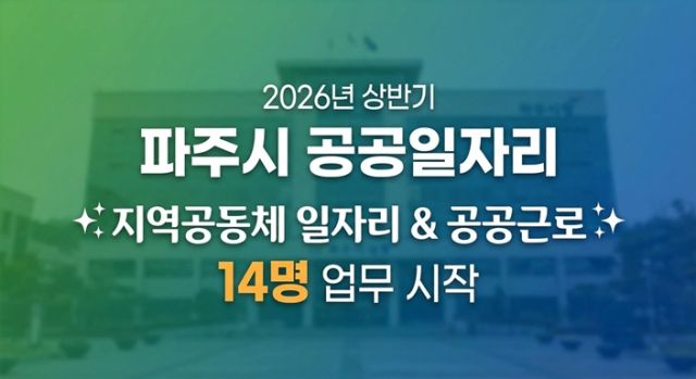 파주시가 3일부터 상반기 지역공동체 일자리사업을 시작한다. 파주시 제공