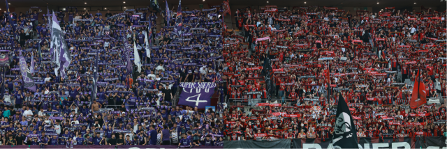 안양(왼쪽)과 서울, 팬들의 뜨거운 응원 열기도 관전 요소다. 한국프로축구연맹 제공